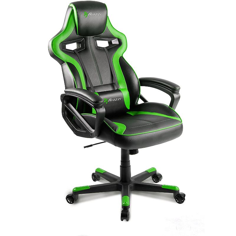 Arozzi Milano Enhanced Gaming Chair, Green (MILANO-GN)