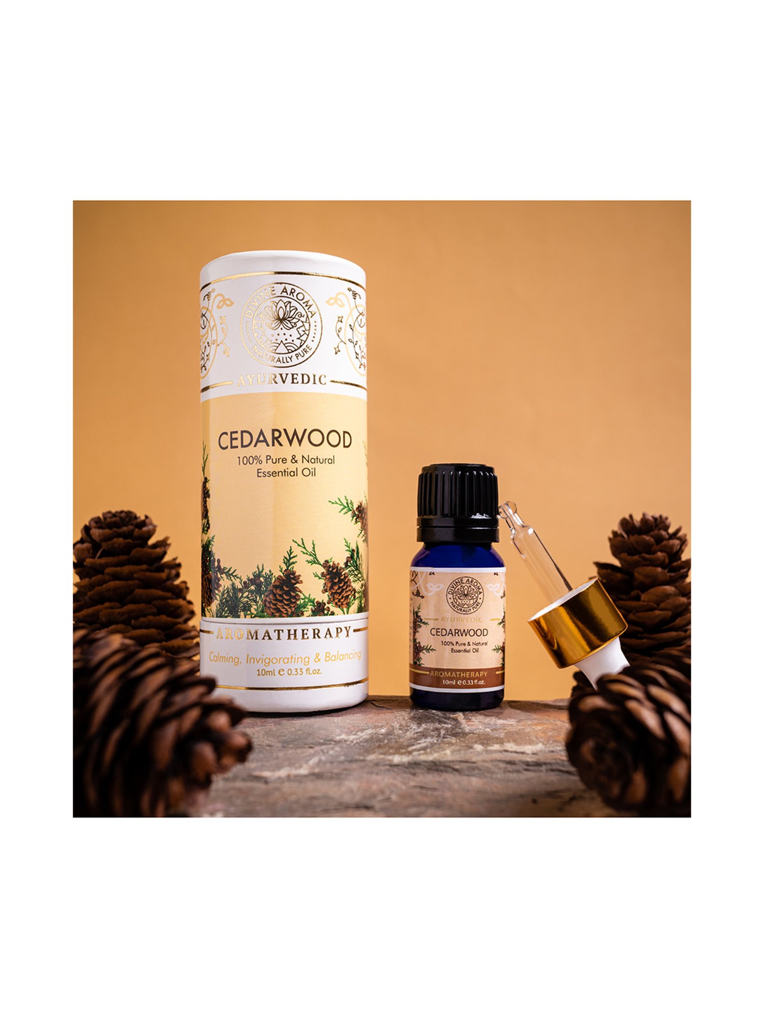 Divine Aroma Cedar Wood Essential Oil - 10 ml