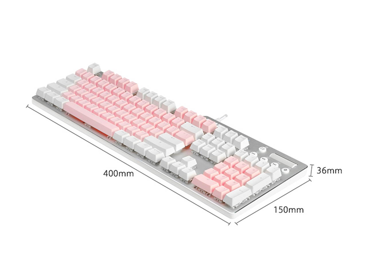 A-jazz AK35i Mechanical Gaming Keyboard with 104 Full Anti-ghosting Keys+6 Special Keys,RGB Backlit Keyboard For Office And Game, DIY PBT Keycaps - Cherry Blossom(Blue  axis)