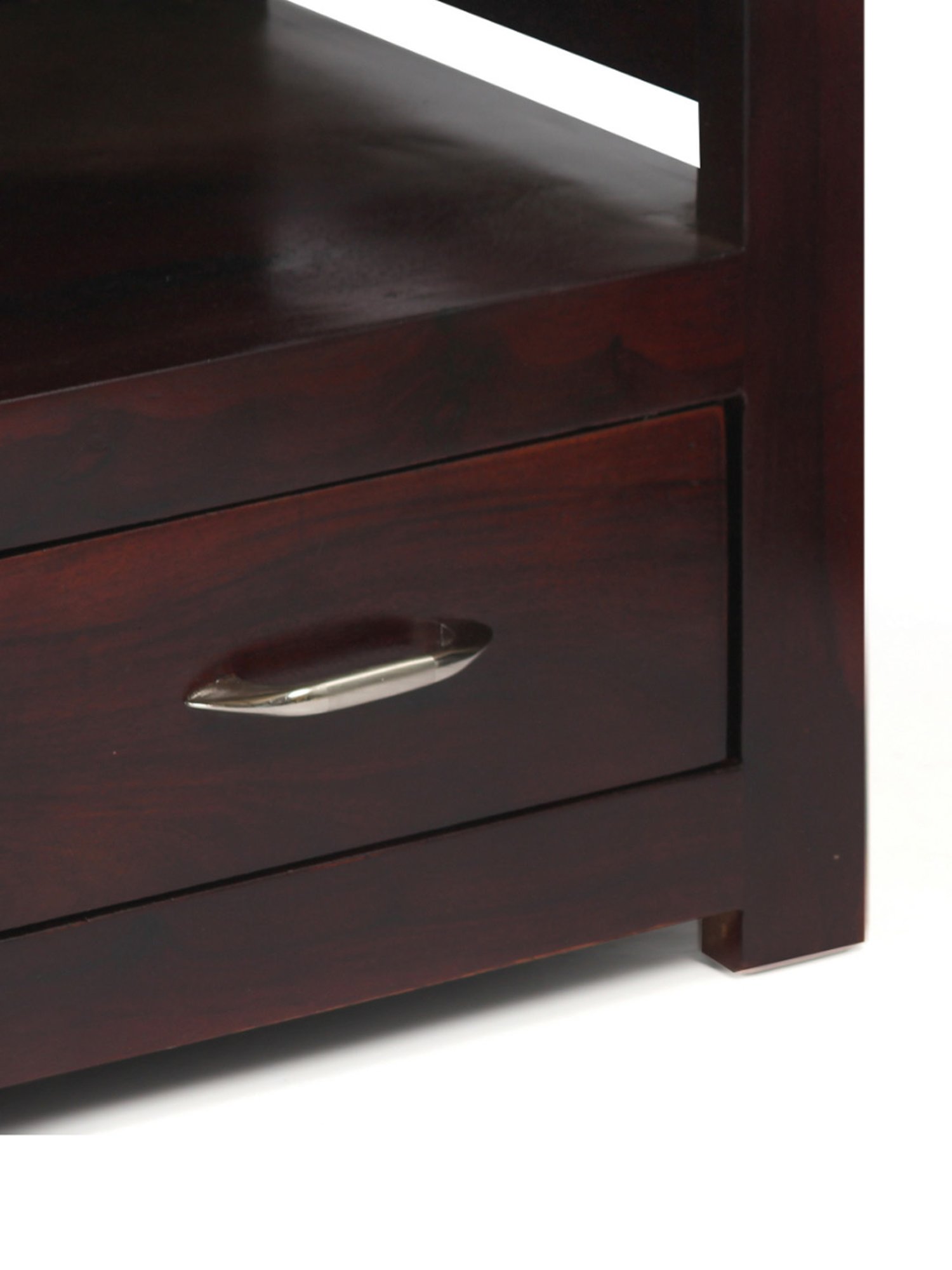 Ikiriya Allen Dark Brown Wood Console Table Dark Walnut Finish