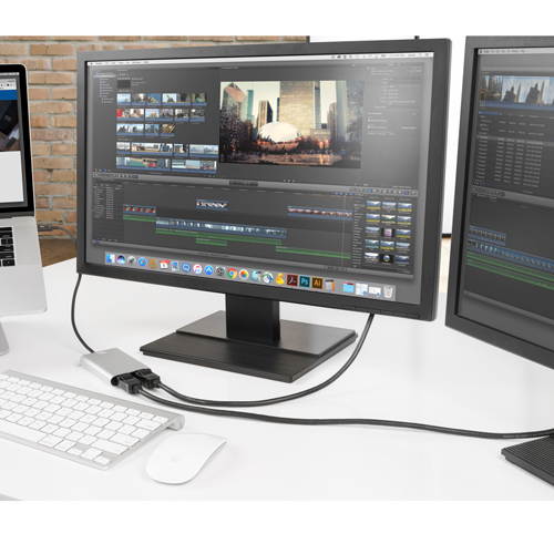 OWC Thunderbolt 3 Dual DisplayPort Display Adapter. Dual DisplayPort Ports Allows you to Connect up to Two 4K Video Displays or one 5K Display Model OWCTB3ADP2DP