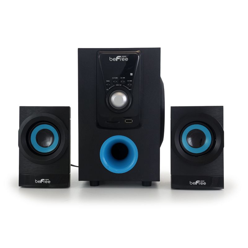 beFree Sound 2.1 Channel Bluetooth Surround Sound Speaker System in Blue