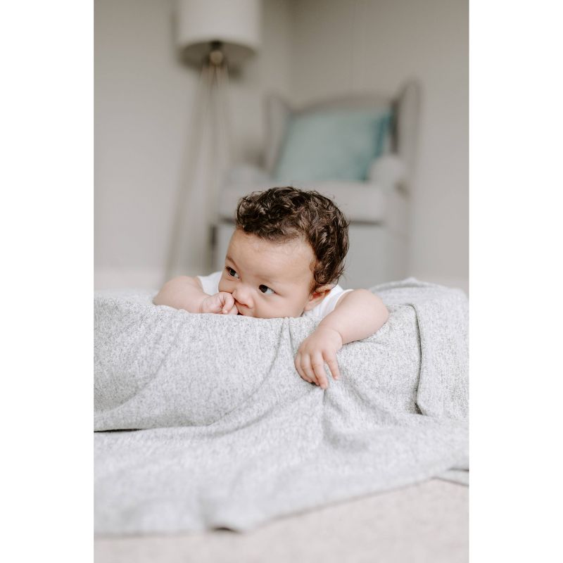 Aden + Anais Snuggle Knit Swaddle Blanket Gift Set - Heather Gray