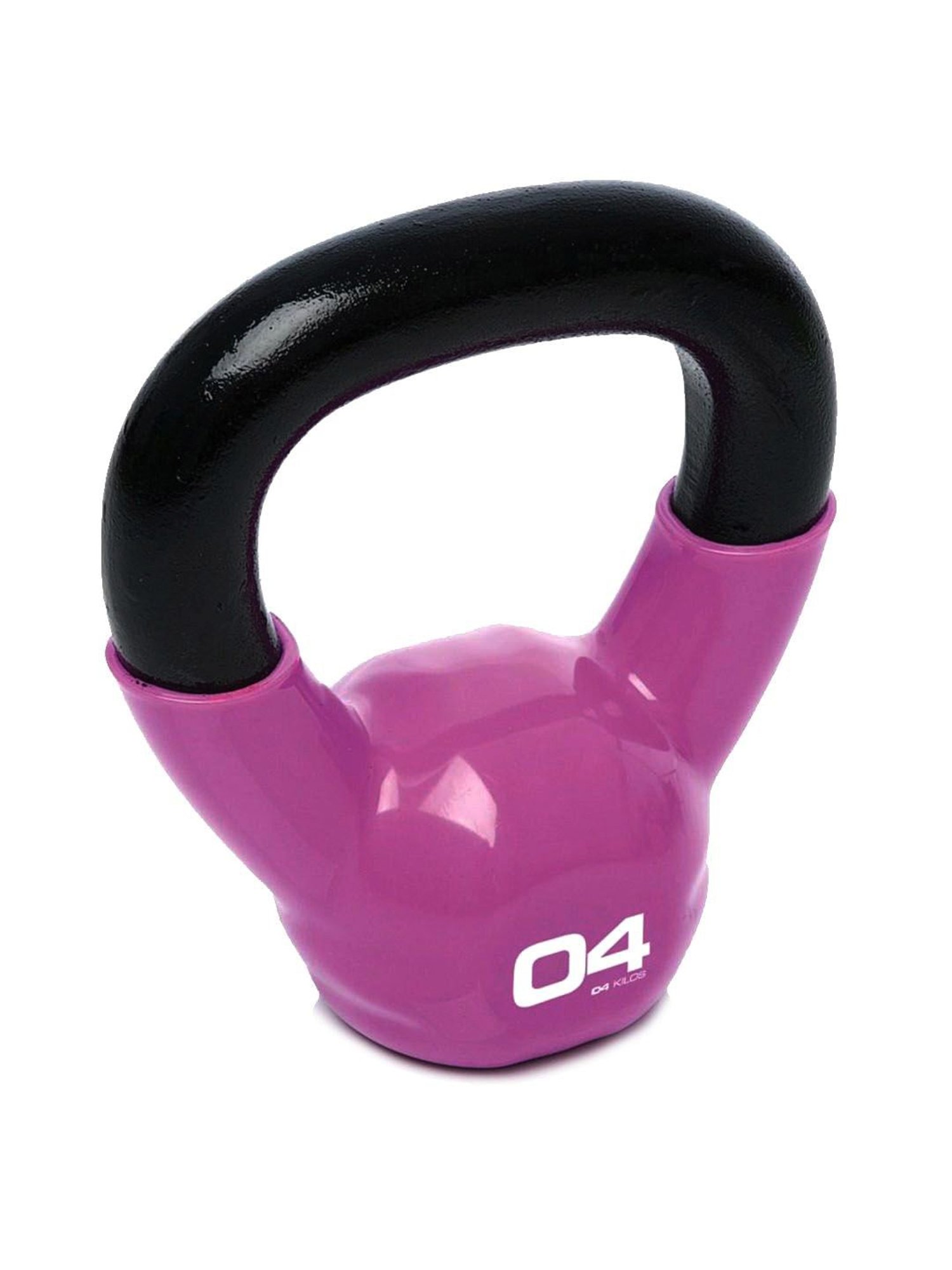 NODENS Purple & Black Vinyl Coated Kettle Bell (4 kg)