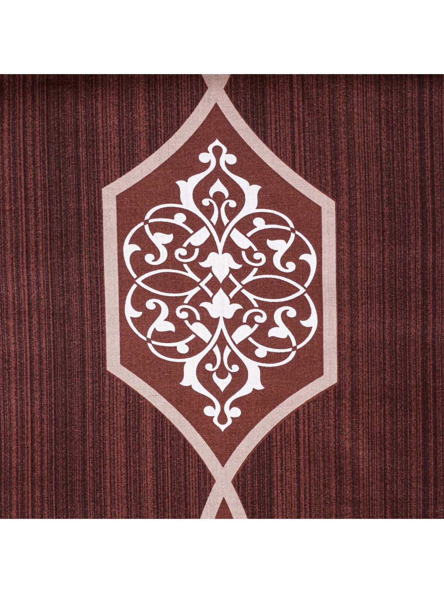 Swayam Zinnia Abstract Maroon 210 TC Cotton King Bedsheet with 2 Pillow Covers