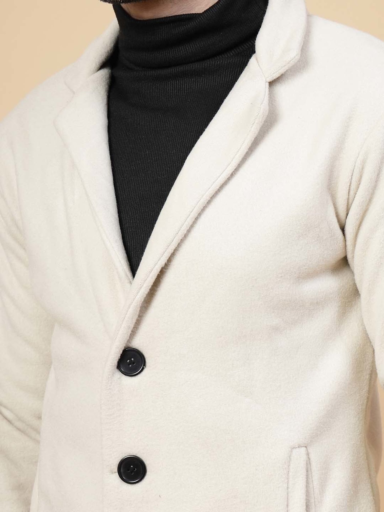 Rigo Light Beige Regular Fit Overcoat