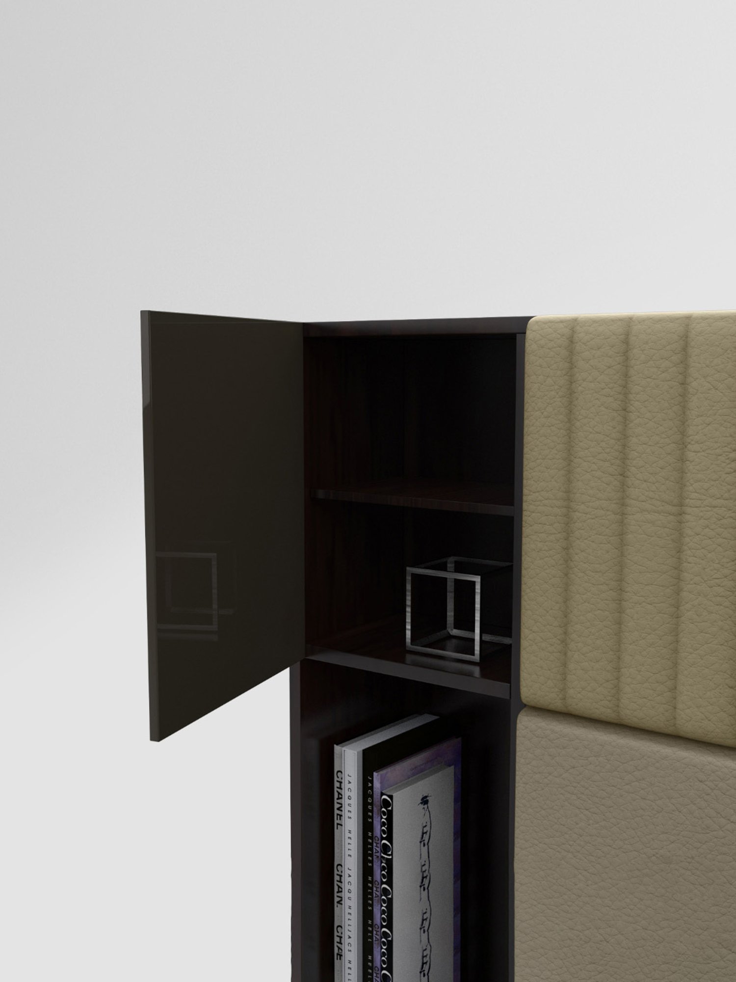 Nilkamal Riva Black Engineered Wood King Size Bed with Storage