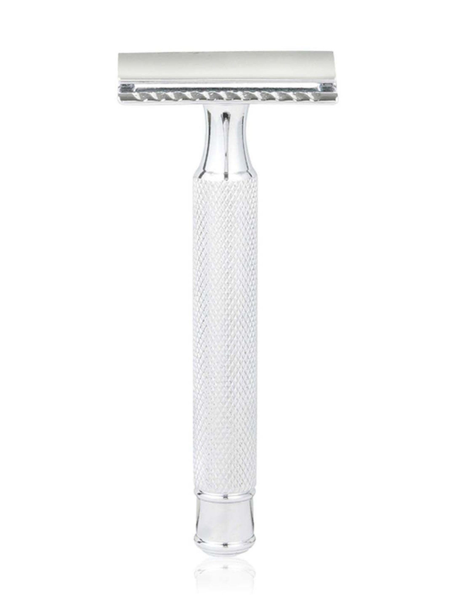 Hajamat Scythe Double Edge Safety Razor Stainless Steel 304 Chrome Finish Closed Comb