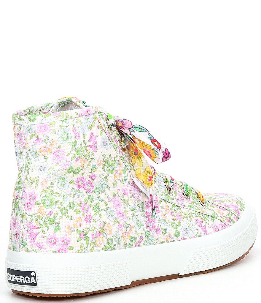 Superga x LoveShackFancy Flowers 2 High Top Floral Print Canvas Sneakers