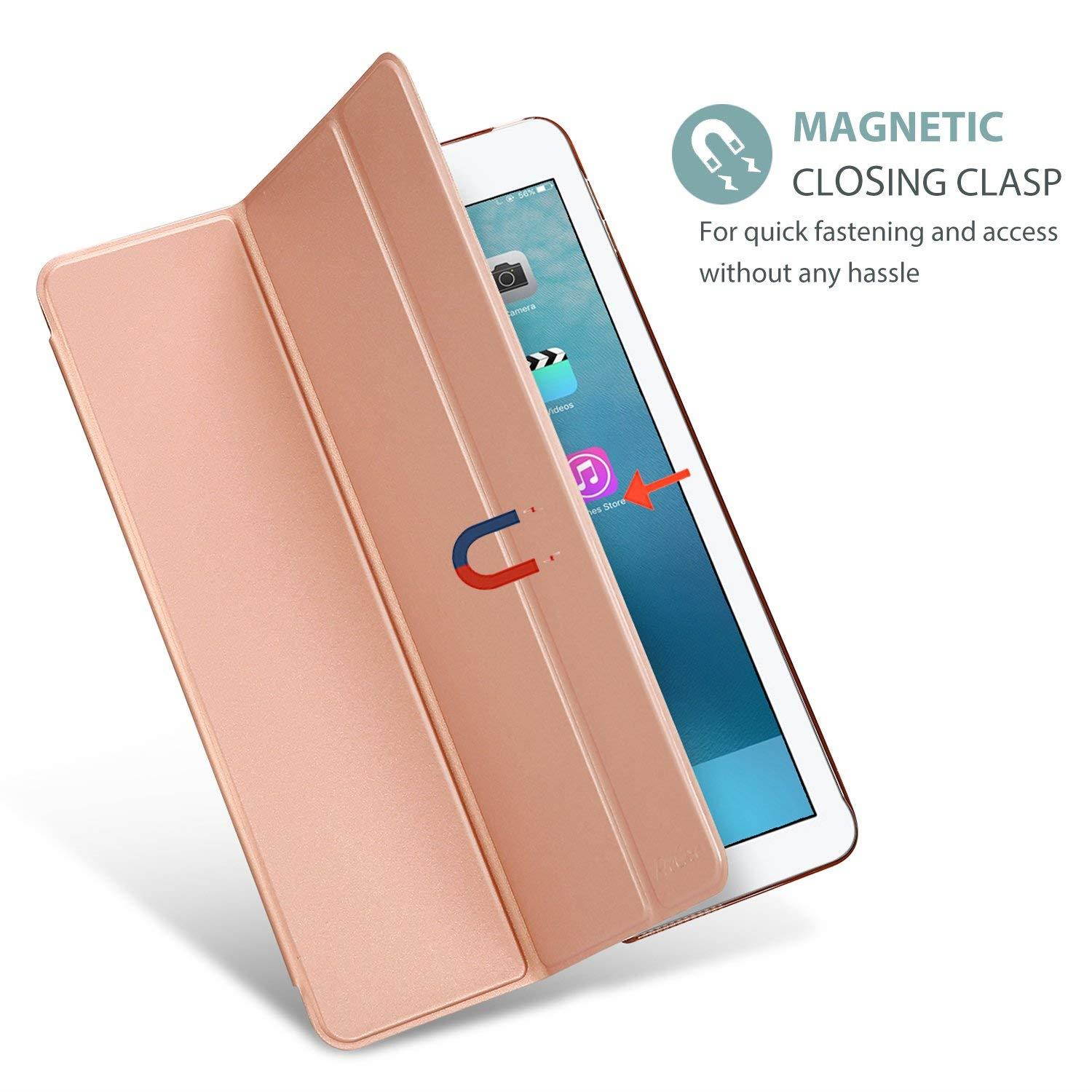 ProCase iPad Pro 10.5 Case 2017, Ultra Slim Lightweight Stand Smart Case Shell with Translucent Frosted Back Cover for Apple iPad Pro 10.5 Inch &ndash;Rose Gold