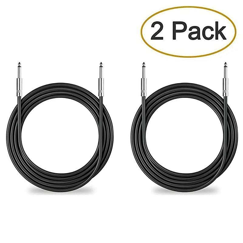2Pack 50 ft 14 to 14 Speaker Cables True 12AWG Patch Cords 14 Male Inch DJPA Audio Speaker Cable 12 Gauge Wire
