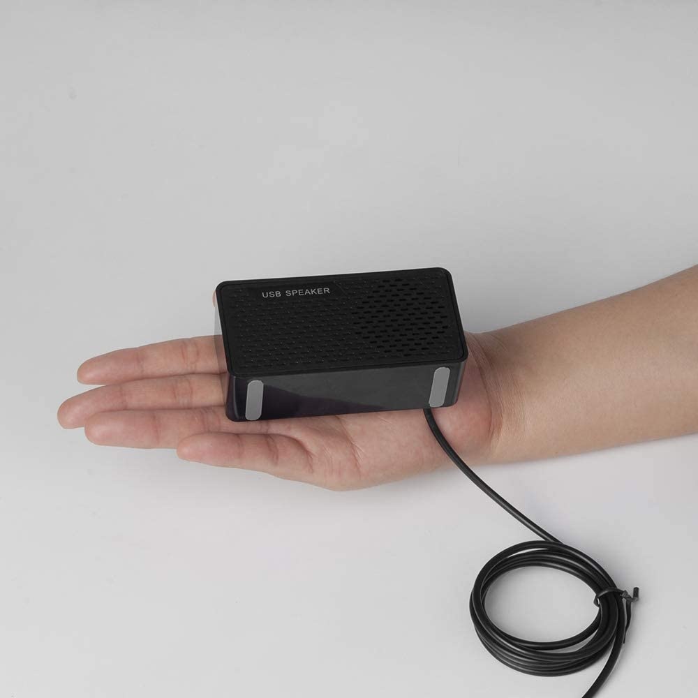 Docooler HK-5007 Computer Speaker USB Speaker Plug & Play Portable USB-Powered Speaker Double Horn 3W Output Suitable for USB2.0 and Above Interface with 1.2-Meter Cable Speaker for PC Laptops