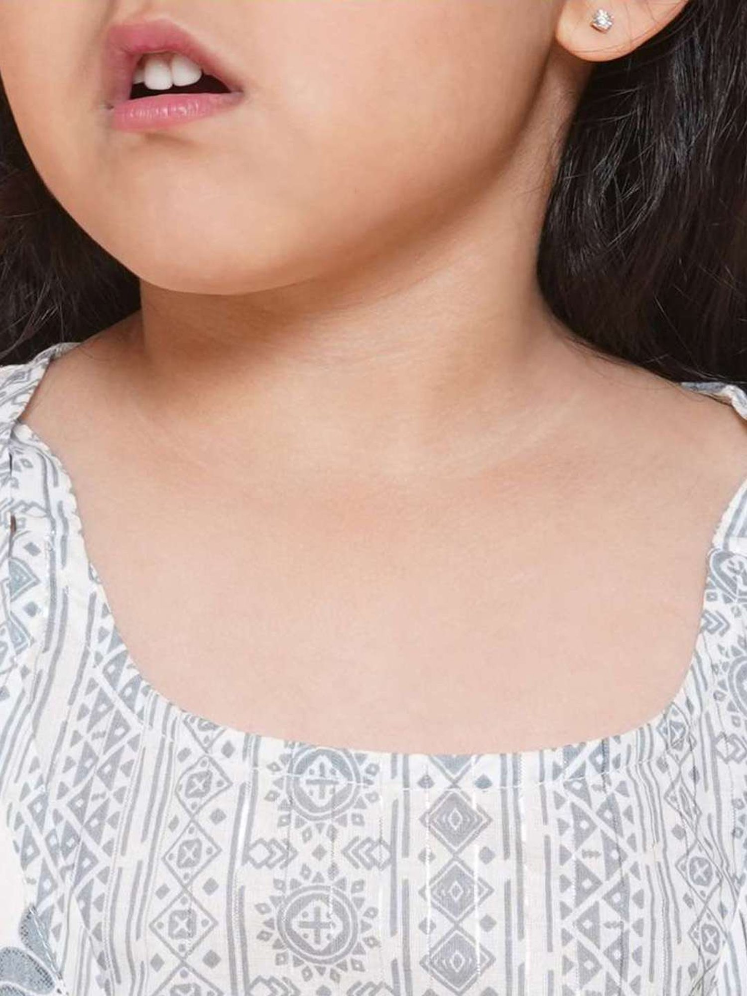 Many Frocks Kids Blue Embellished Top with Plazzos