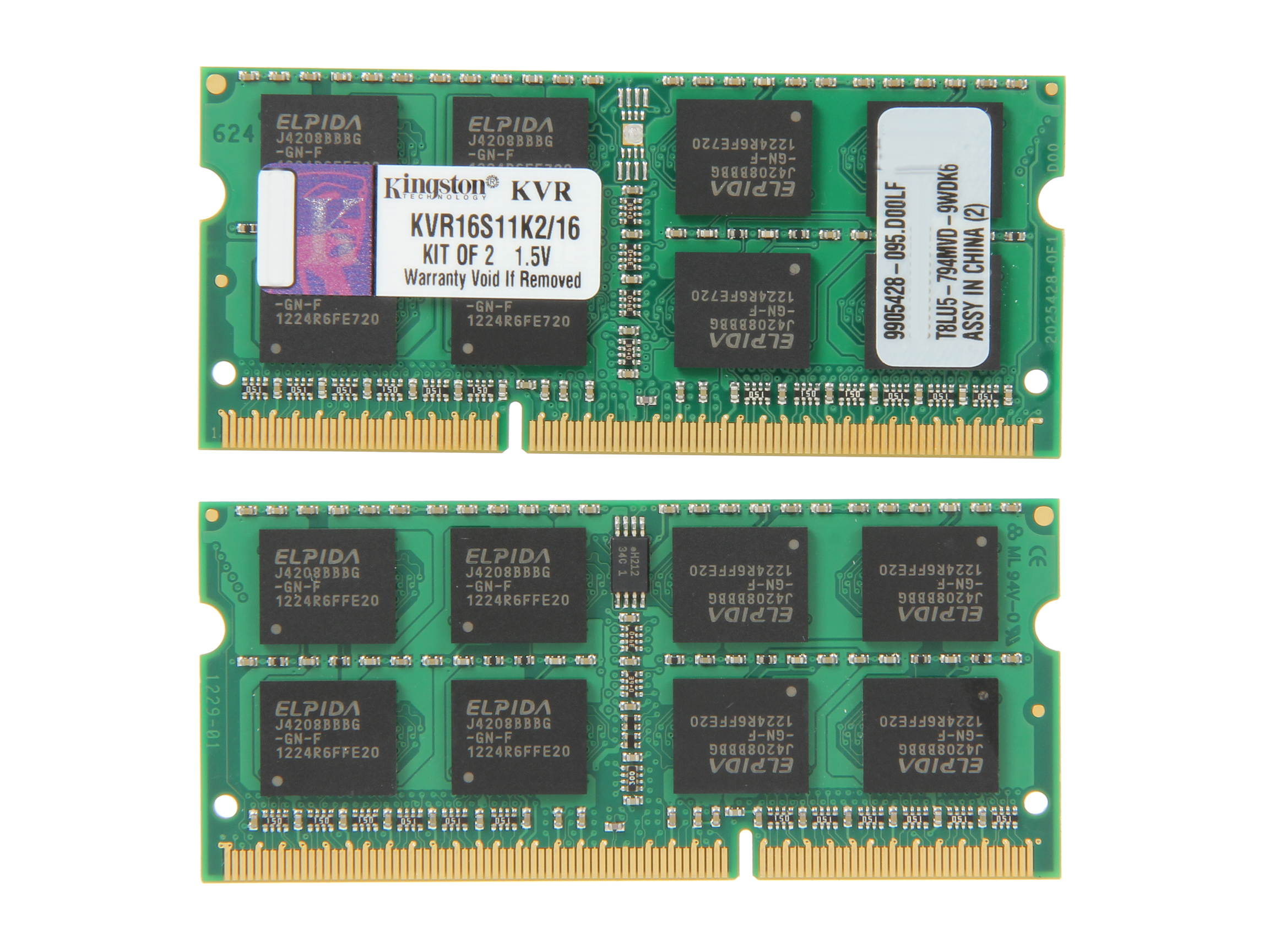 Kingston 2GB 204-Pin DDR3 SO-DIMM DDR3 1600 (PC3 12800) Laptop Memory Model KVR16S11S6/2