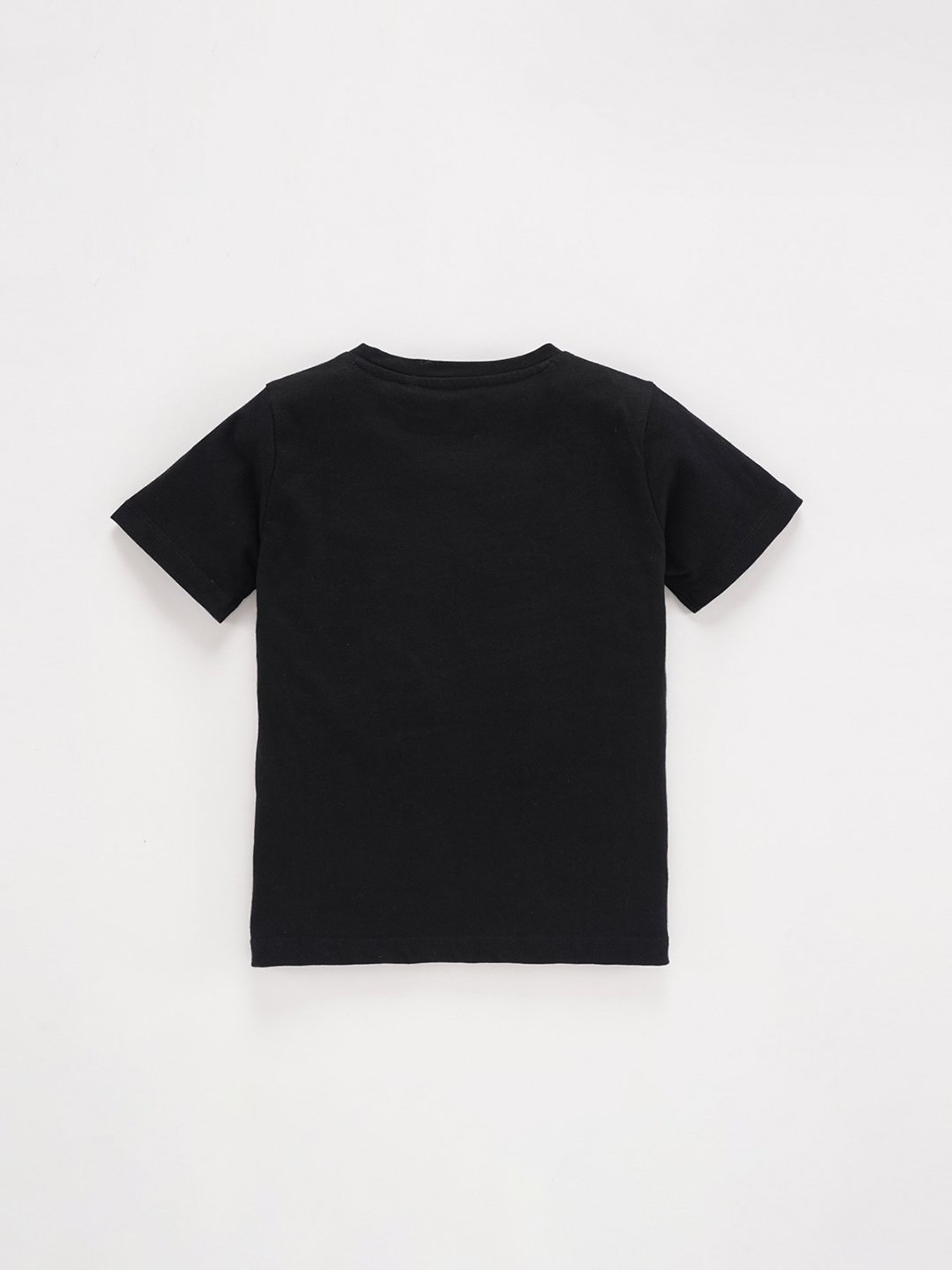 Ed-a-Mamma Kids Black Printed T-Shirt