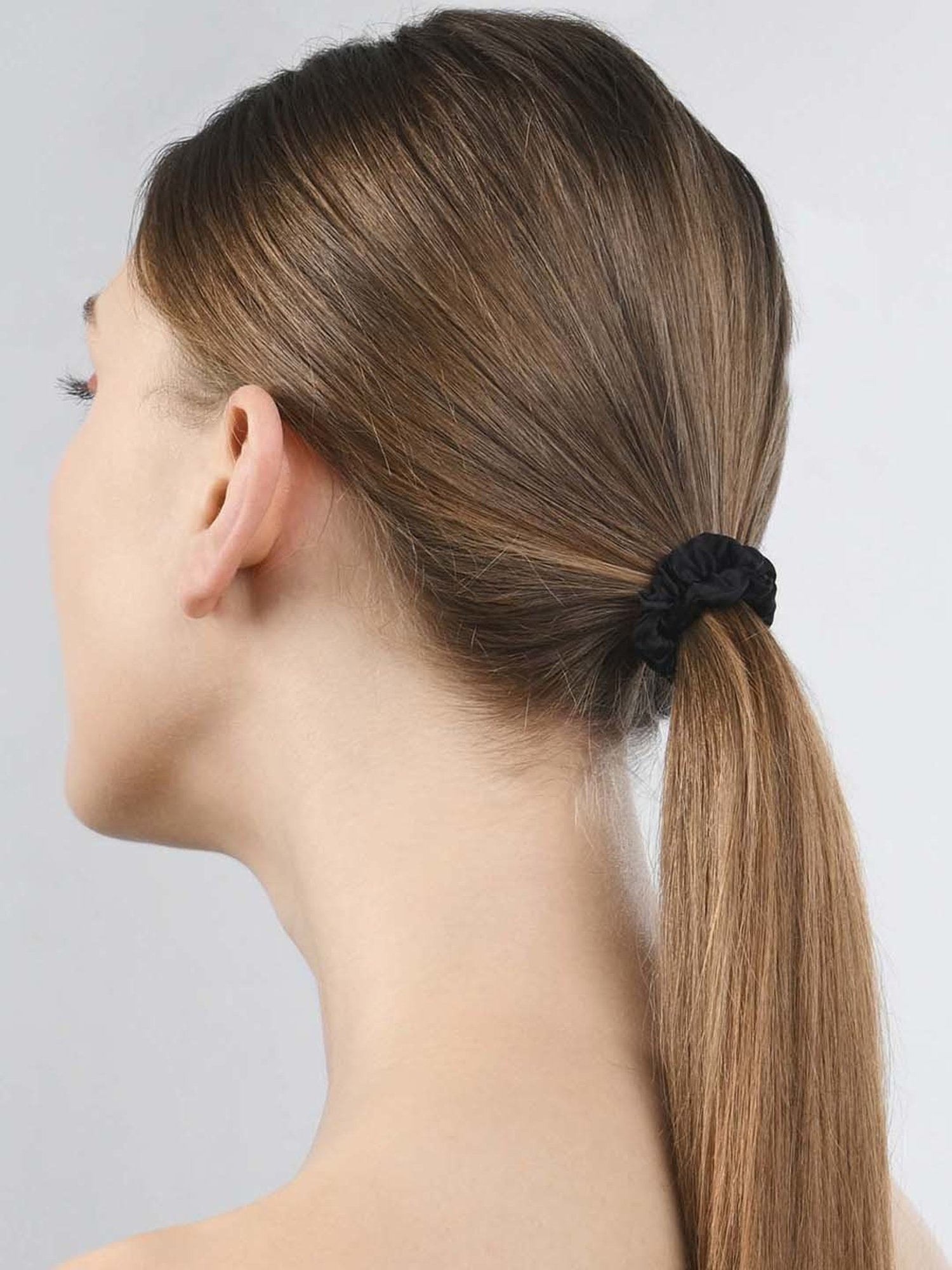 ToniQ White Printed Ponytail Holder Scrunchie