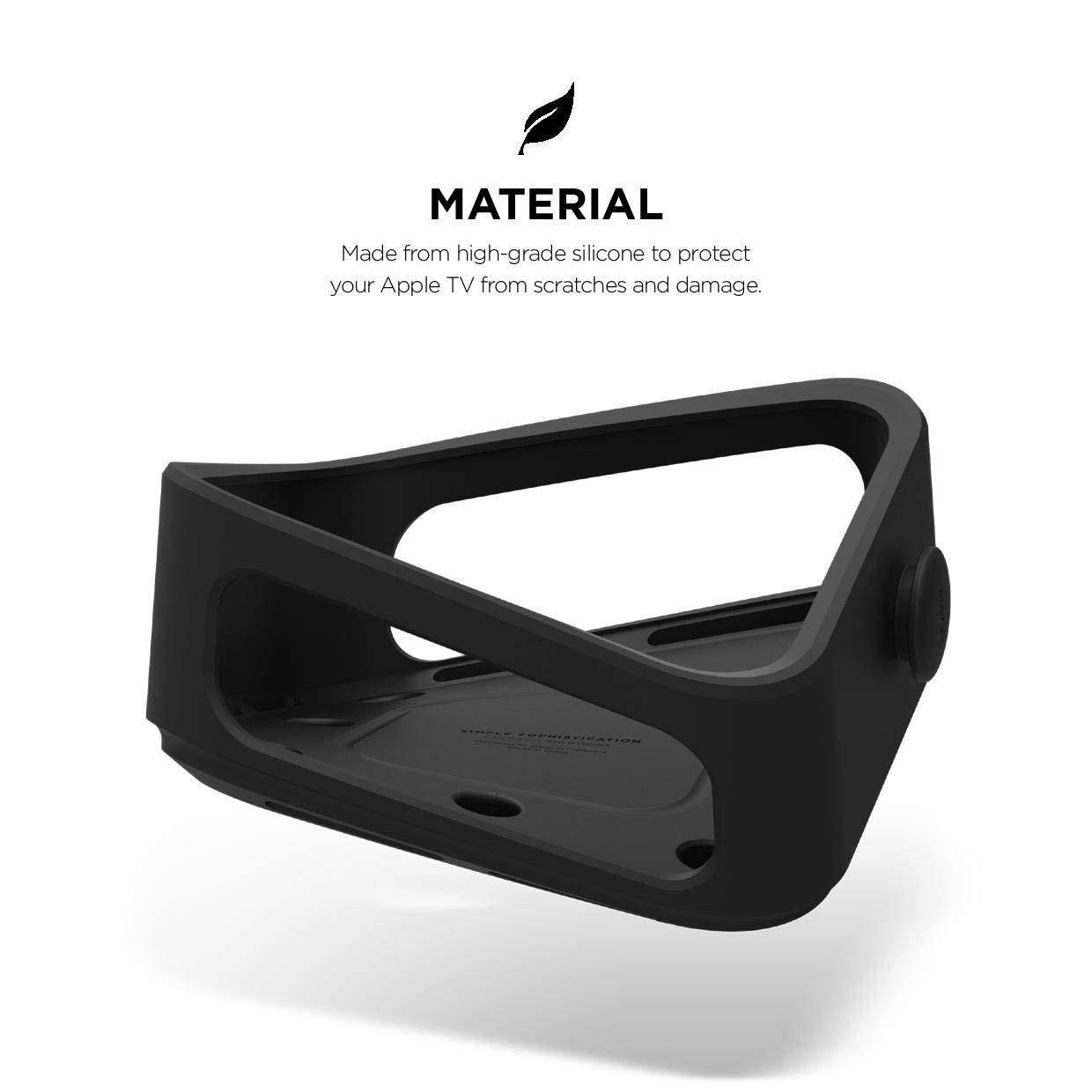 elago Multi Mount for Apple TV - [Three Mounting Options : Magnet, Screw, Strap][Easy Installation][Space Saving] for Apple TV 4K / 4th Generation