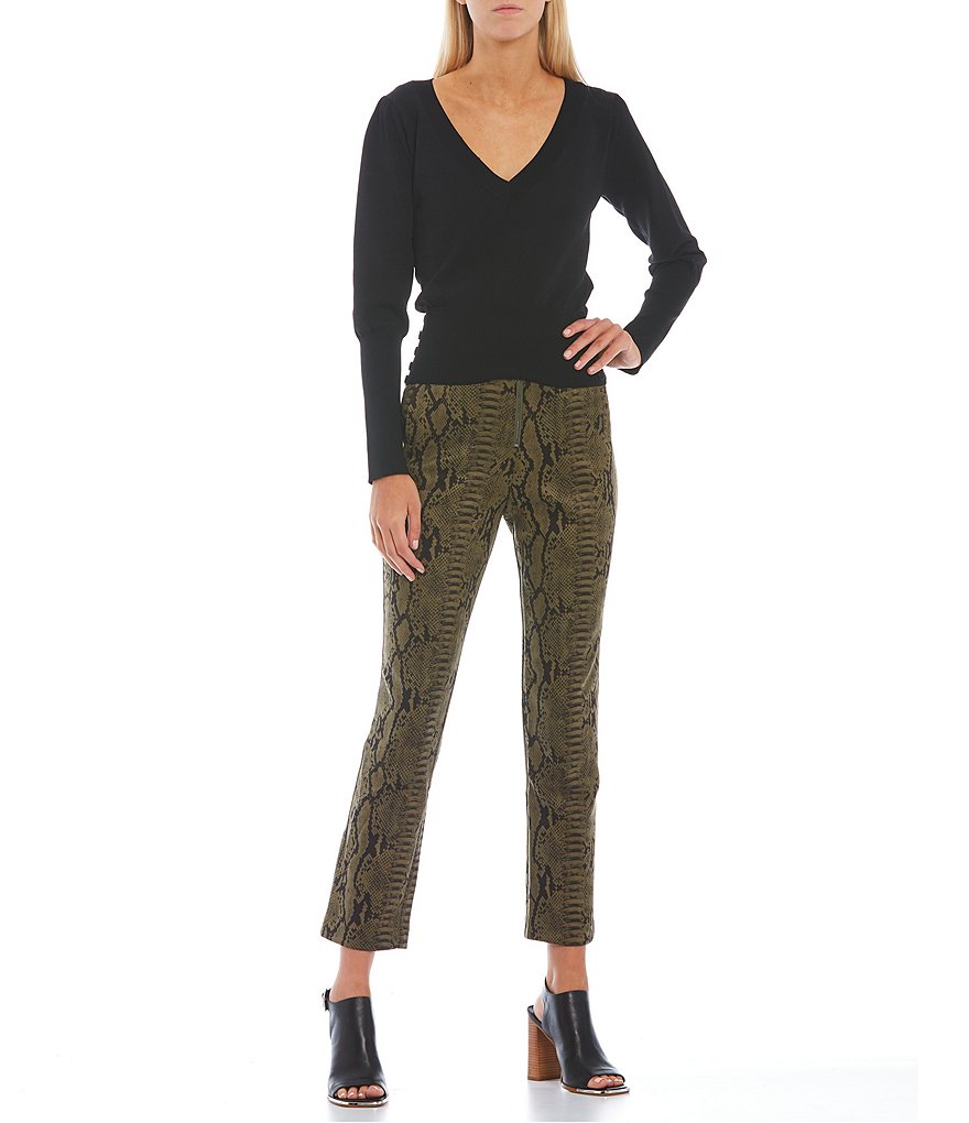 A Loves A Round Neck Long Bishop Sleeve Rib Knit Sweater