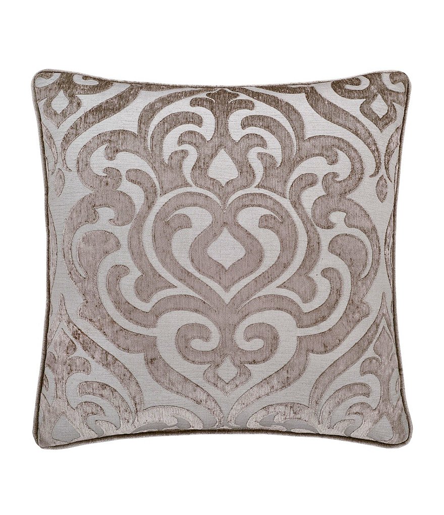 J. Queen New York Sicily Damask Medallion Square Pillow