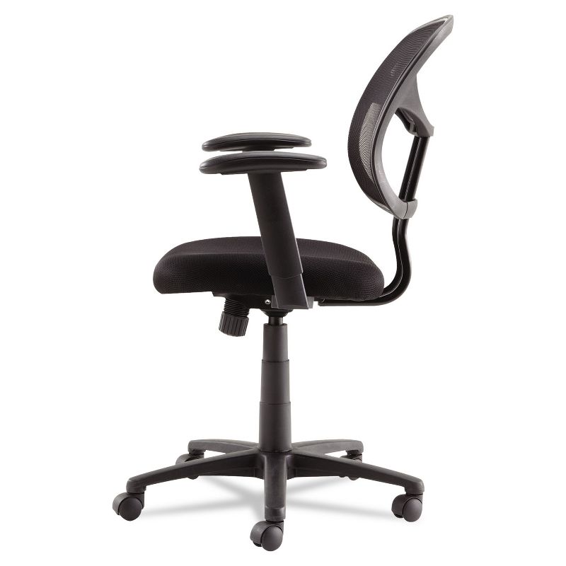 Oif Swivel/Tilt Mesh Task Chair Height Adjustable T-Bar Arms Black/Chrome MT4818