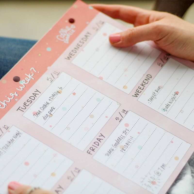 Undated Desk Pad Weekly Pink - Callie Danielle