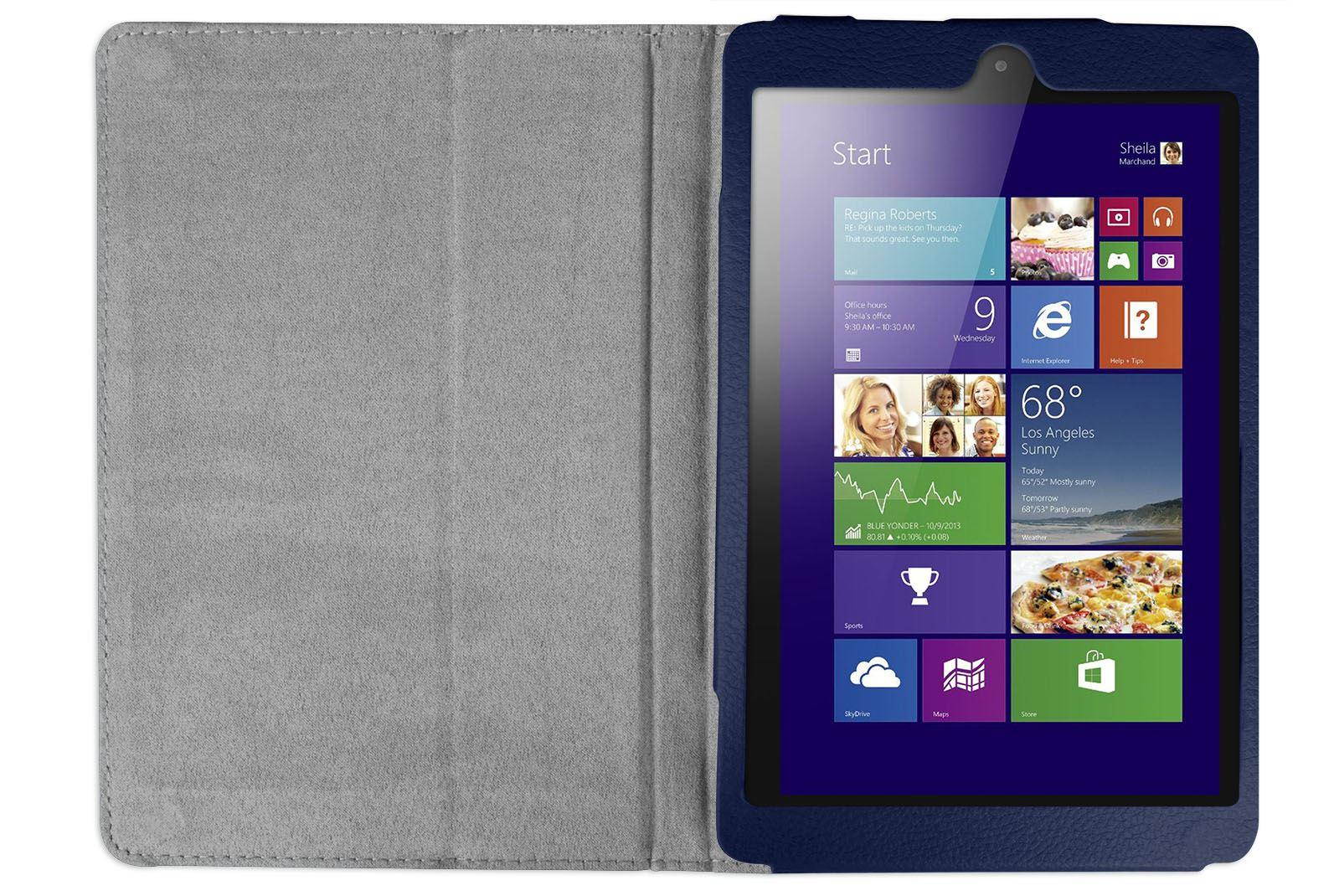 Hellfire Trading Magnetic PU Leather Case Cover for Lenovo MiiX 3 7.85" Tablet - Blue