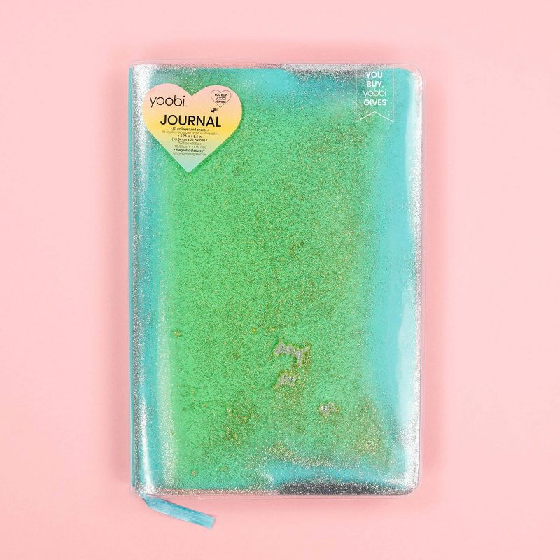 Yoobi™ College Ruled Journal 8"x5.5" Fine Sand Neon