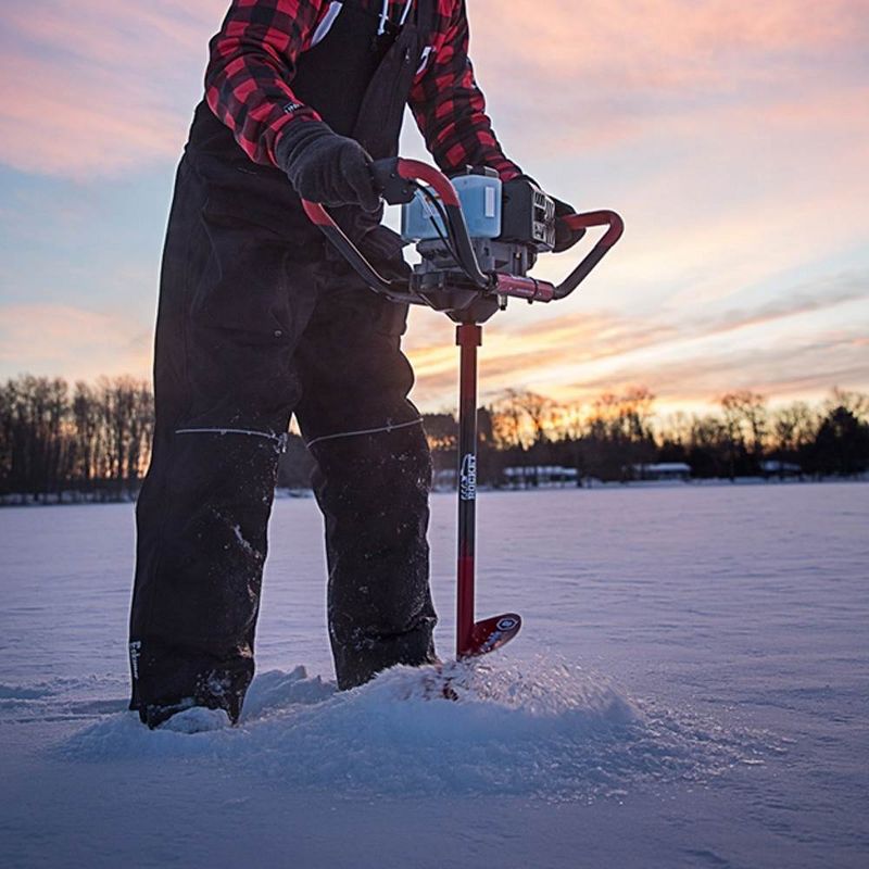 Eskimo F1 Viper 33cc Gas Engine with Rocket 8 Inch Bit Ice Fishing Drill Auger