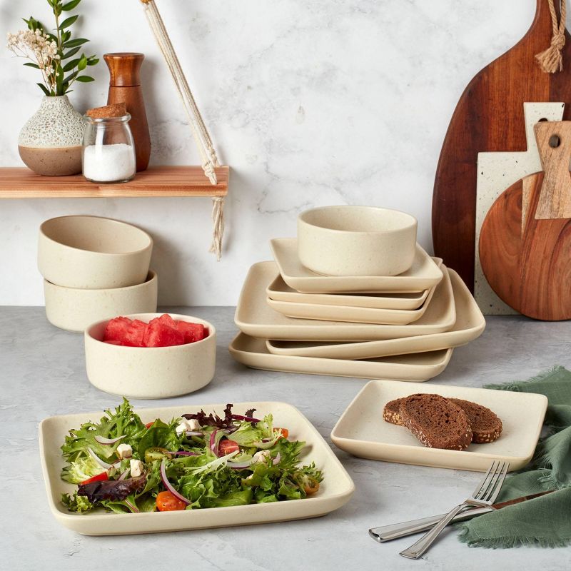 12pc Madison Dinnerware Set Cream - Tabletops Gallery