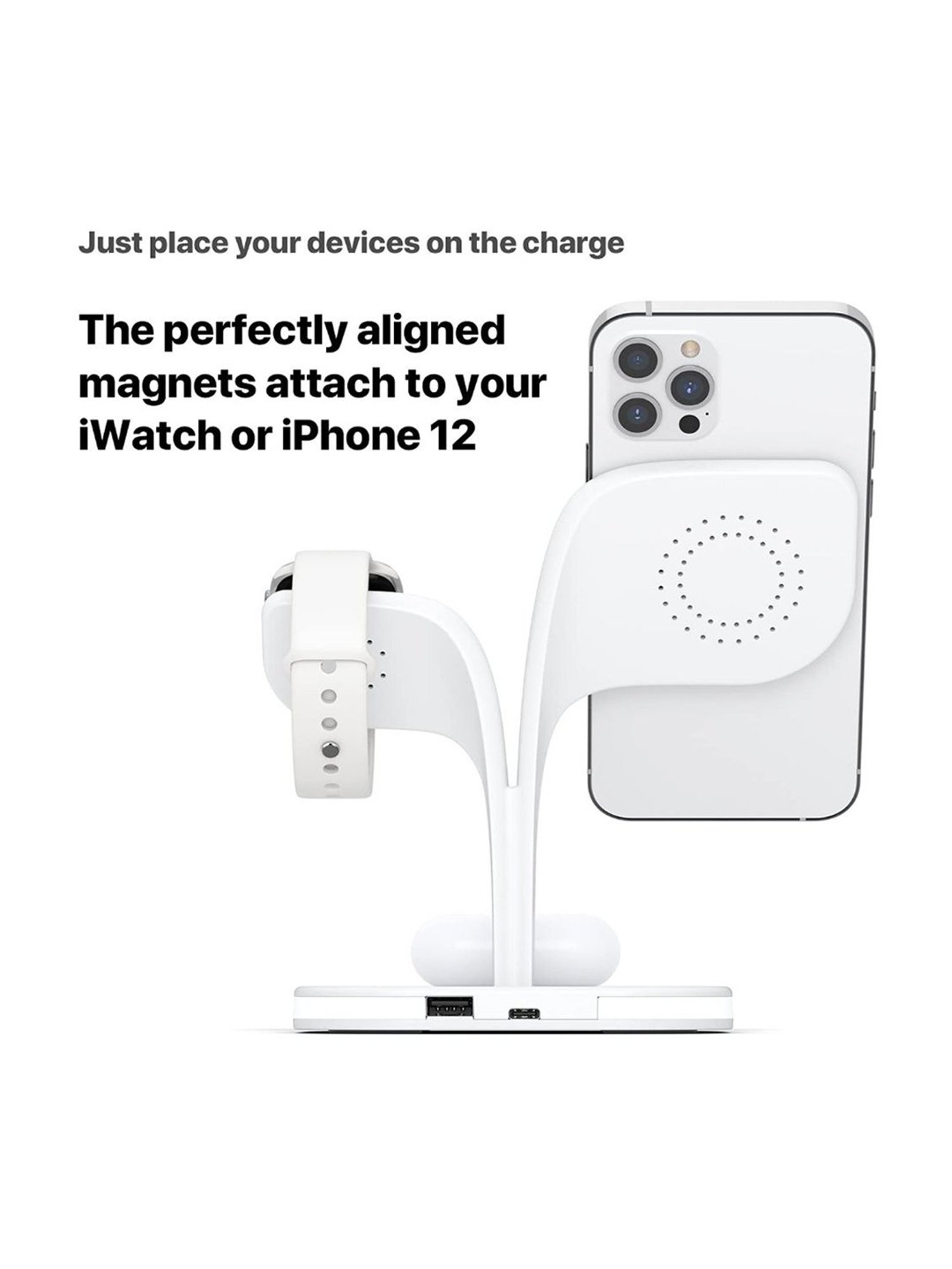 UNIGEN MAGTEC 500 23W 5 in 1 Mag-Safe Charging Station with QC 18W Adapter (White)