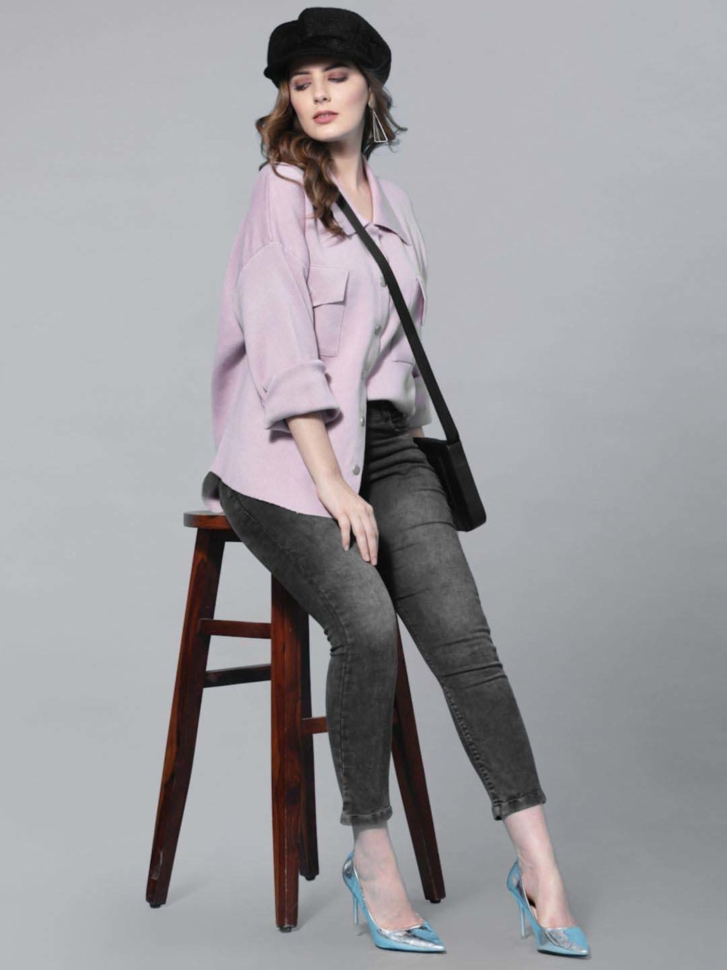 Mafadeny Lilac Plain Shirt