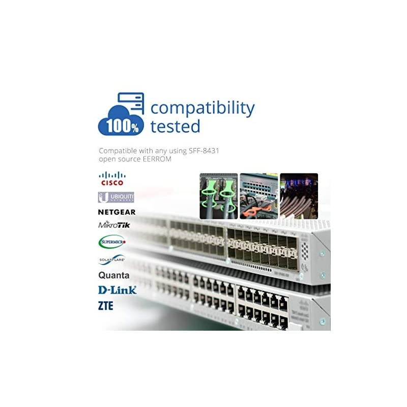 Cable, 10G + DAC, 0.5M, 10GBASE-CU Passive Direct Attach Copper Twinax Cable for Cisco -H10GB-CU0.5M, Ubiquiti, Netgear, D-Link, QNAP, Mikrotik, Supermicro,Zyxel,Linksys, Open Switch Devices