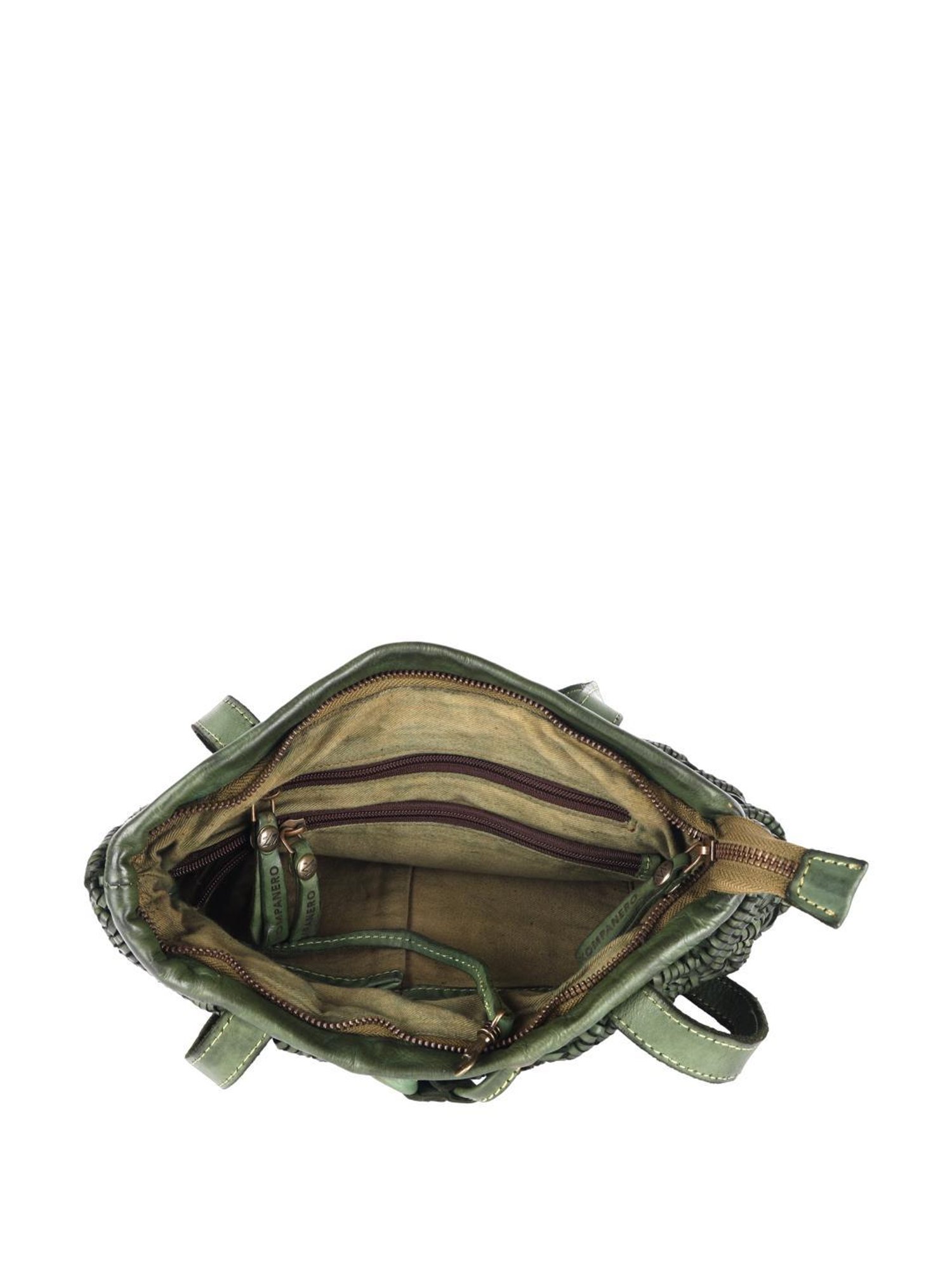 KOMPANERO Macrame Sage Textured Large Shoulder Handbag