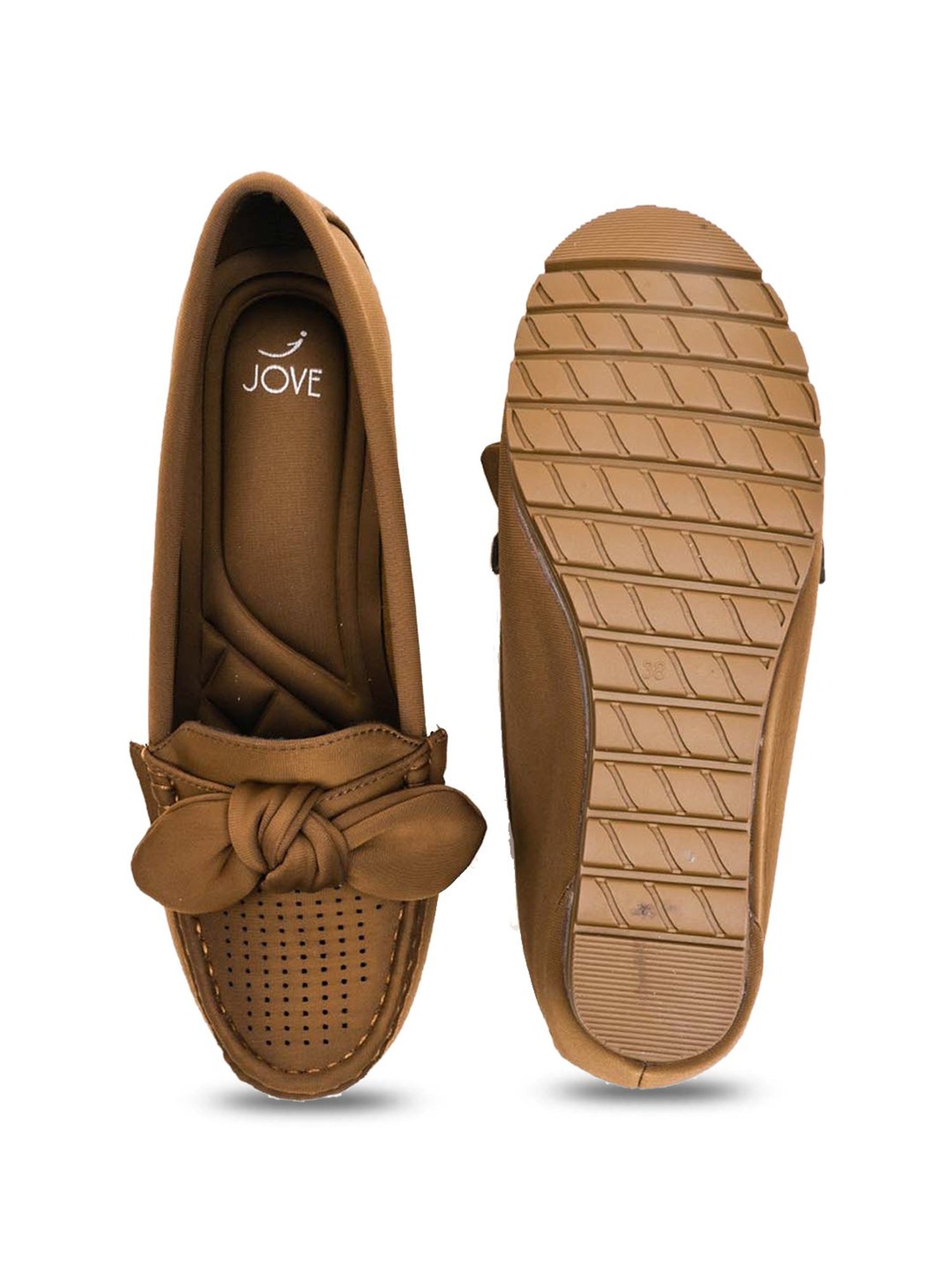 Jove Women's Khaki Casual Loafers