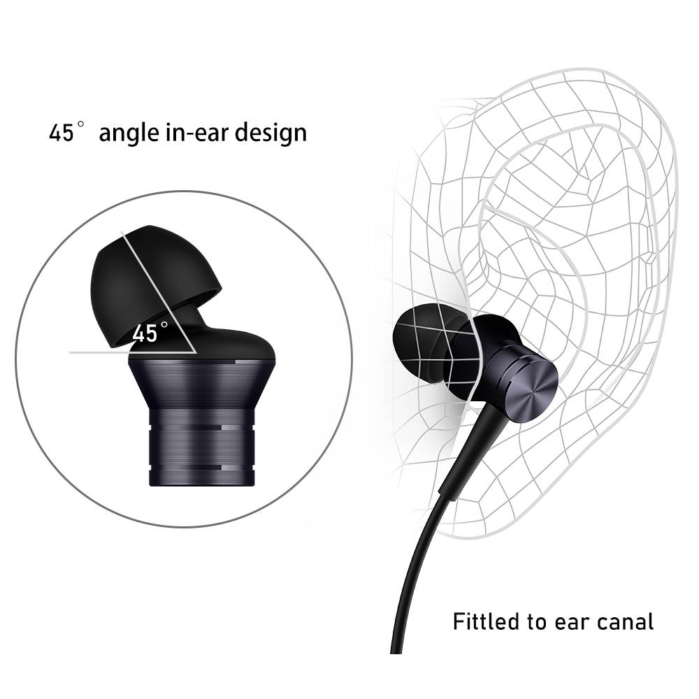 1MORE Piston Fit in-Ear Earphones Fashion Durable Headphones with 4 Color Options, Noise Isolation, Pure Sound, Phone Control with Mic for Smartphones/PC/Tablet - Black