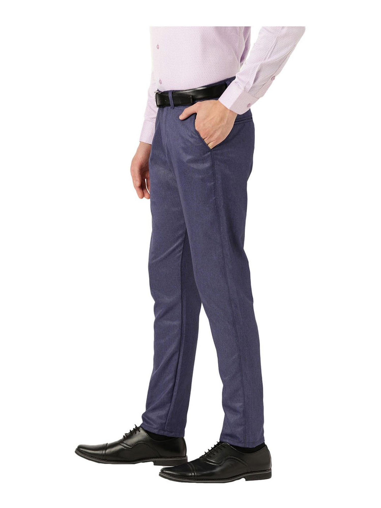 Sojanya Royal Blue Regular Slim Fit Trousers