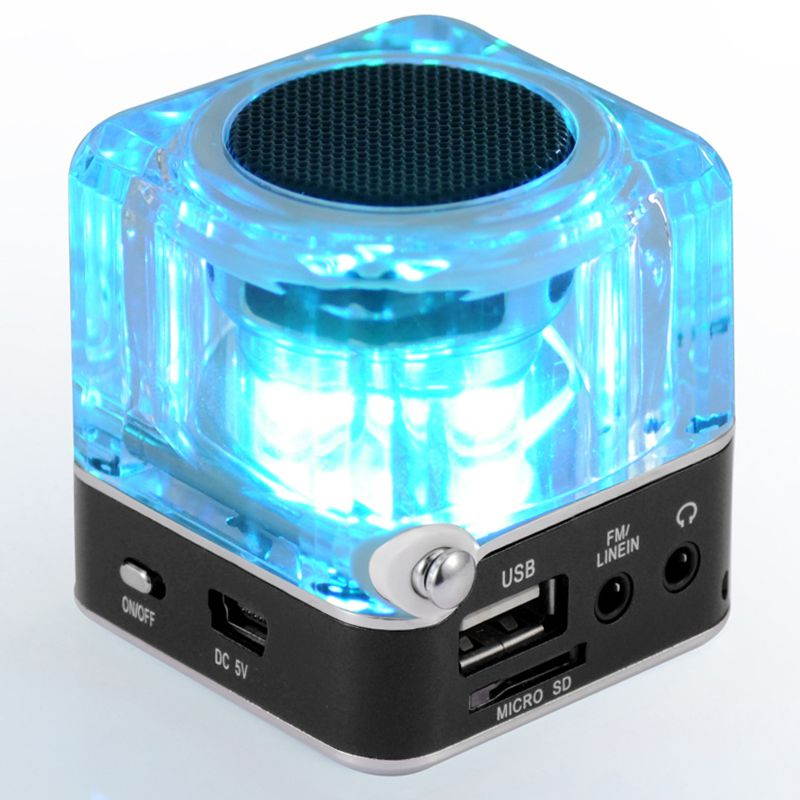 TOMTOP Mini Digital Portable Music MP3/4 Player Micro SD/TF USB Disk Speaker FM Radio With telescopic antenna and earphone Supports LINE IN function