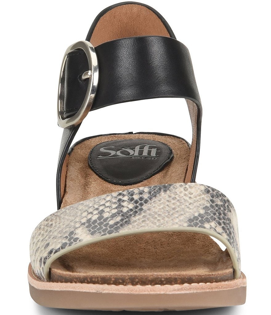 Sofft Bali Leather Snake Print Sandals