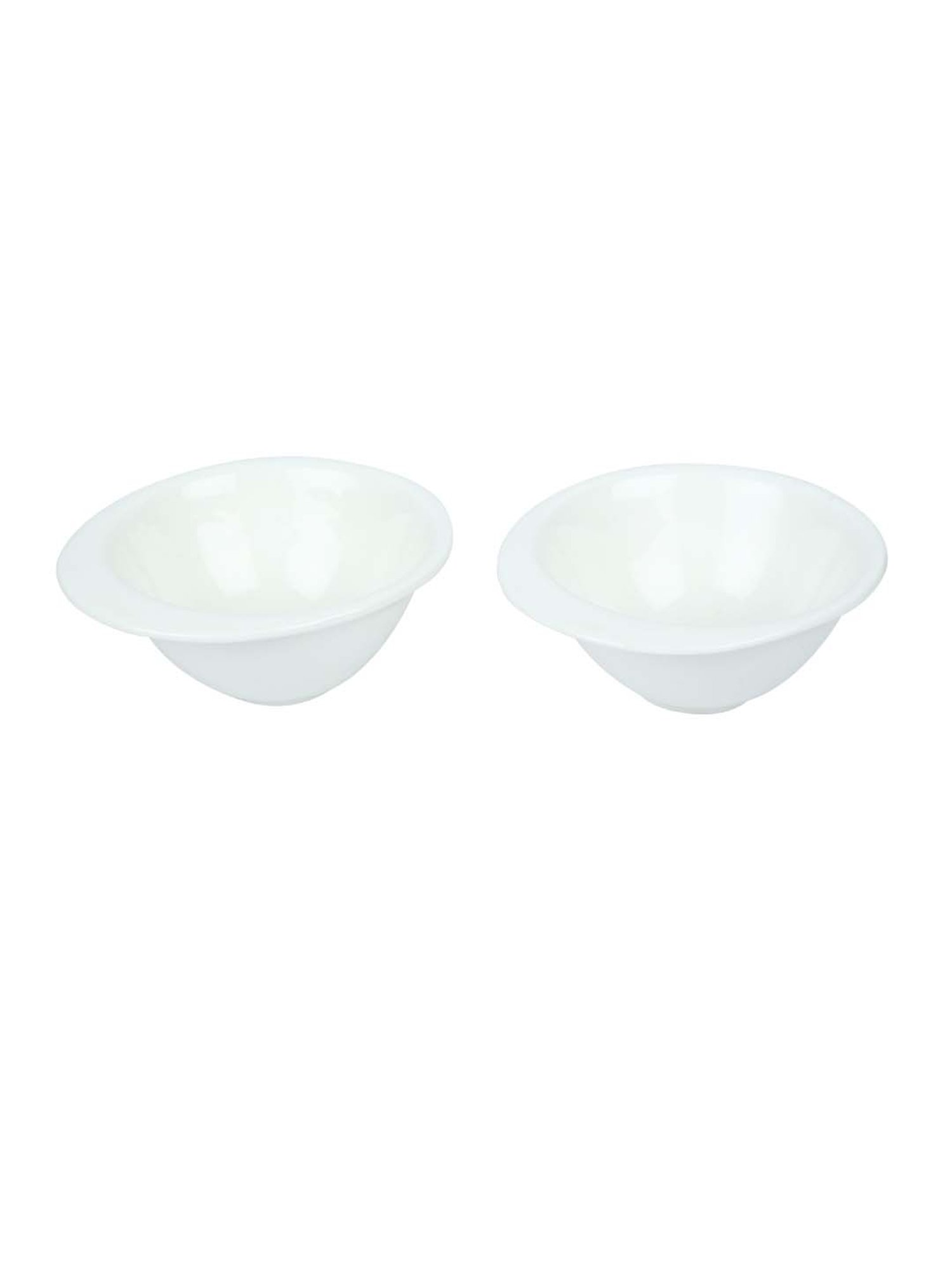 Aapno Rajasthan White Ceramic Ceareal Bowl - Set of 2