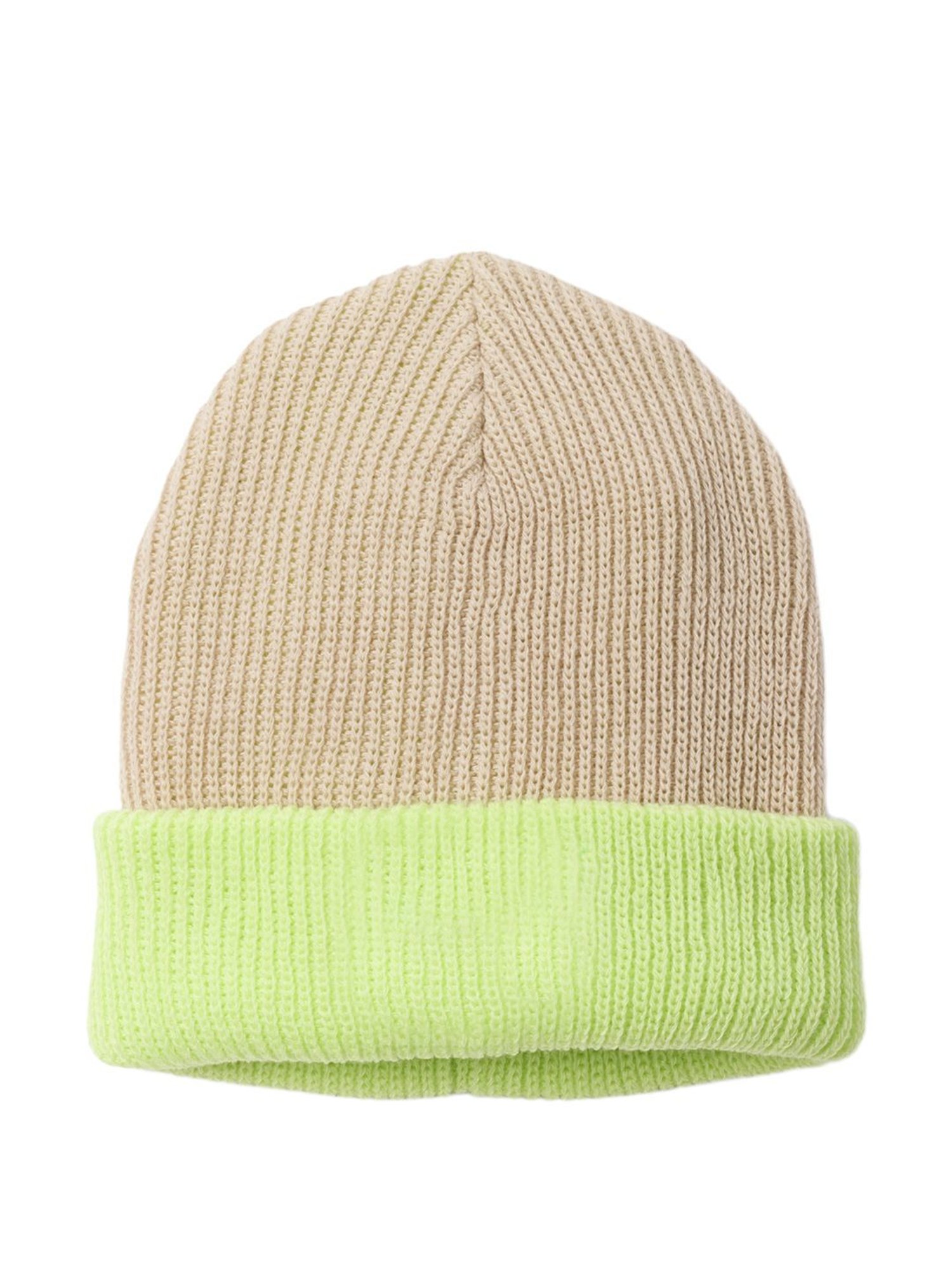 Columbia Cream & Green Striped Beanie