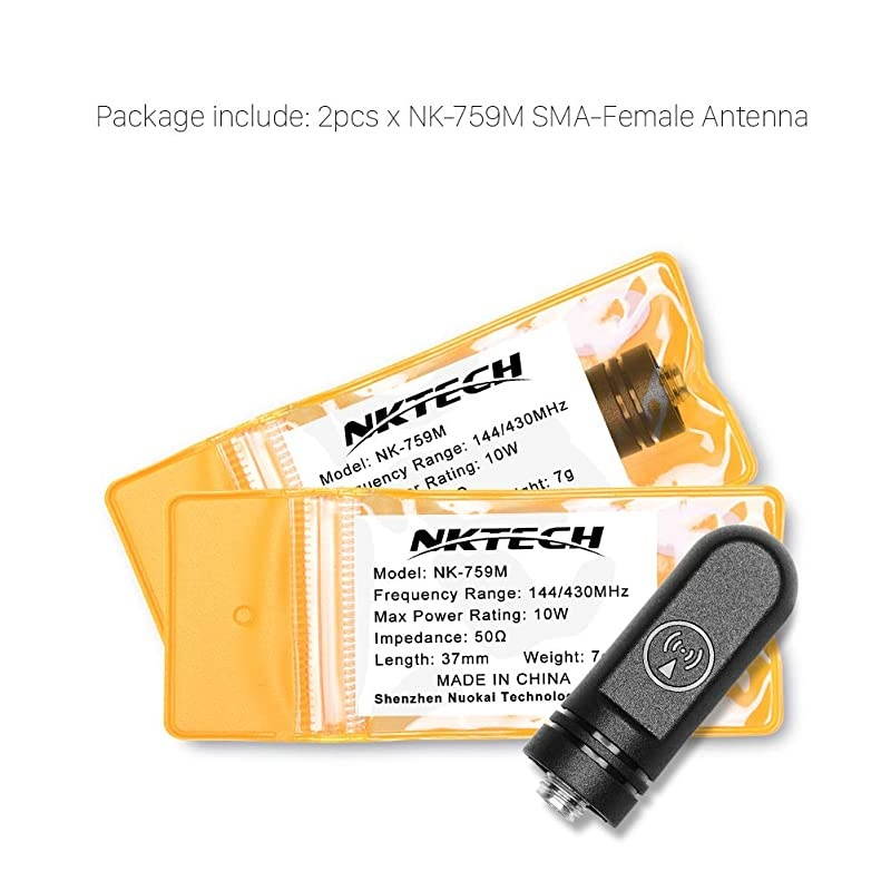 Mini SMA-Female Antenna VHF UHF 144/430Mhz for BaoFeng BF-F8HP UV-82HP BF-888S UV-5R UV-82 UV-82C UV-5X3 DMR-6X2 DM-1701 DM-1801 DM-5R GT-3WP H-777 Radios(1.8'' 8W NK-761M)