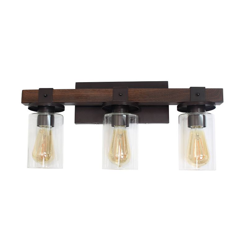 Industrial Rustic Lantern Restored Bath Vanity Ceiling Light Brown - Elegant Designs
