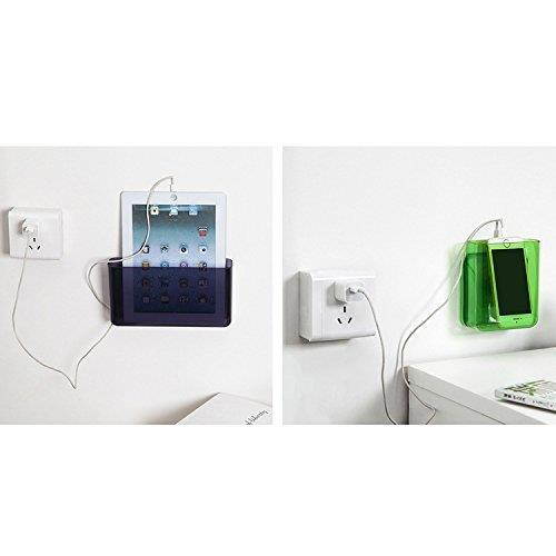 APSOONSELL Wall Mount Storage Organizer Box for Phone Remote Control Holder Clear S