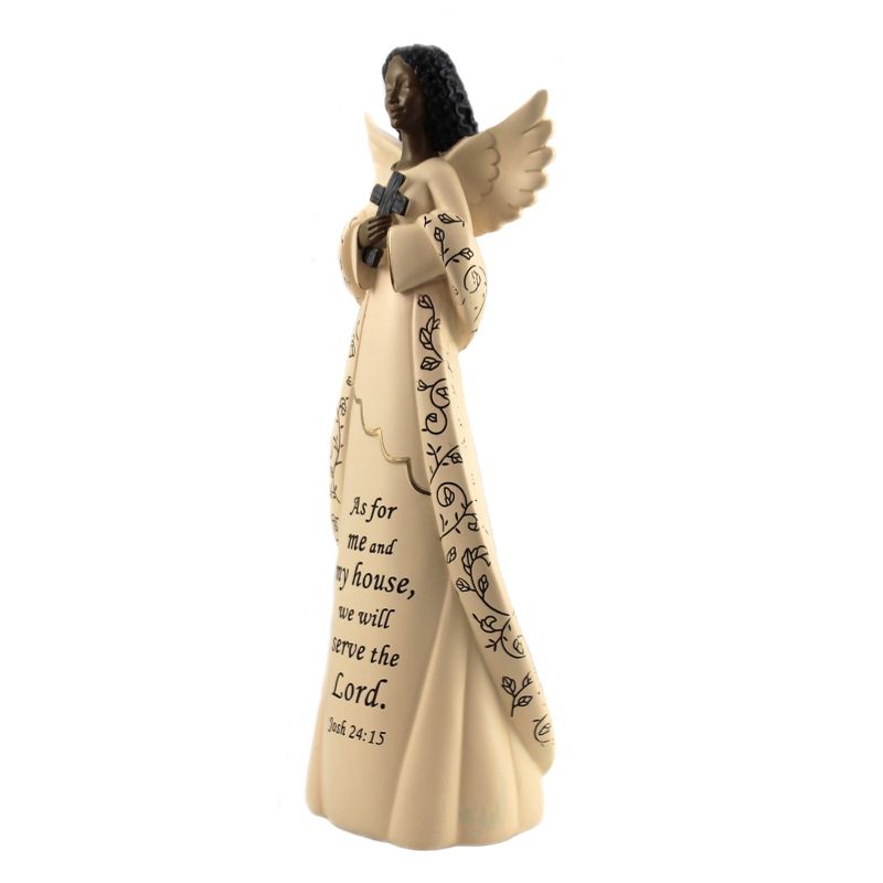 Black Art 11.5" Serve The Lord Angel 842,162,166,183,172,397,  -  Decorative Figurines