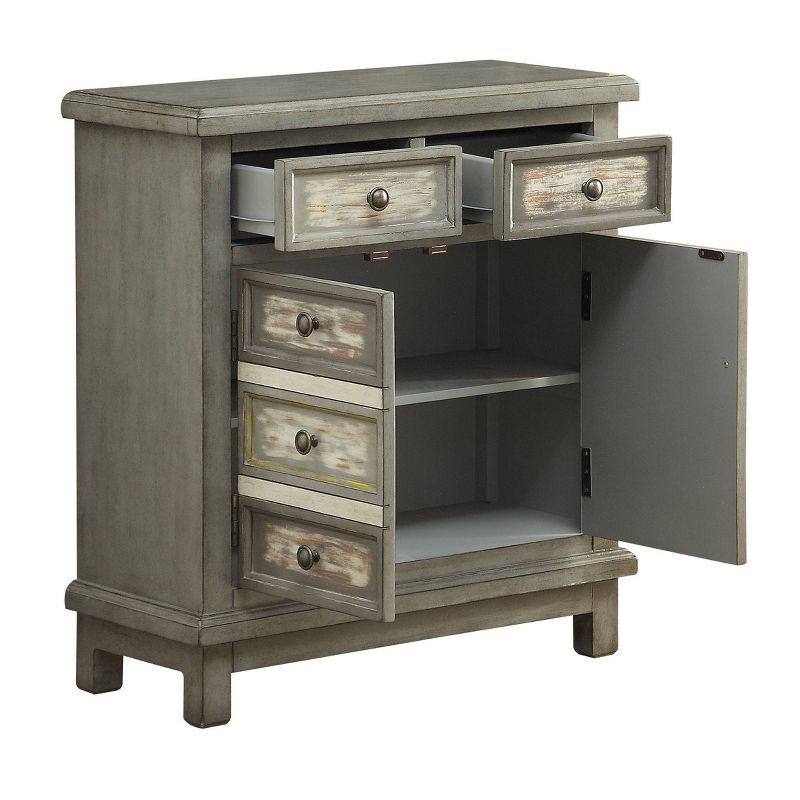 Homestead 2 Drawer 2 Door Cabinet Gray - Treasure Trove Accents