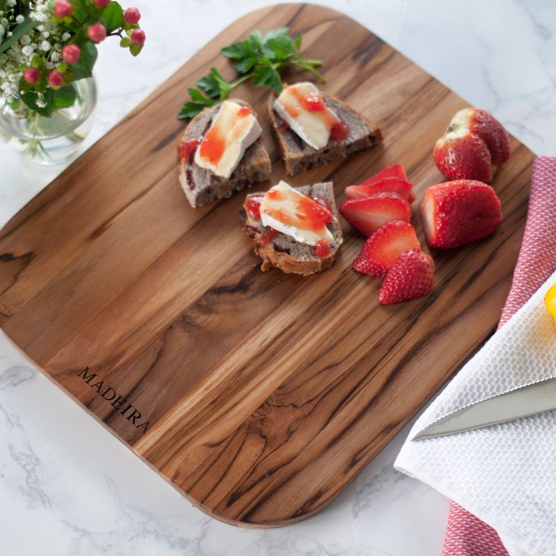 Architec Madeira Teak Edge-Grain Utility Cutting Board 13.5"x11.5"x .75"