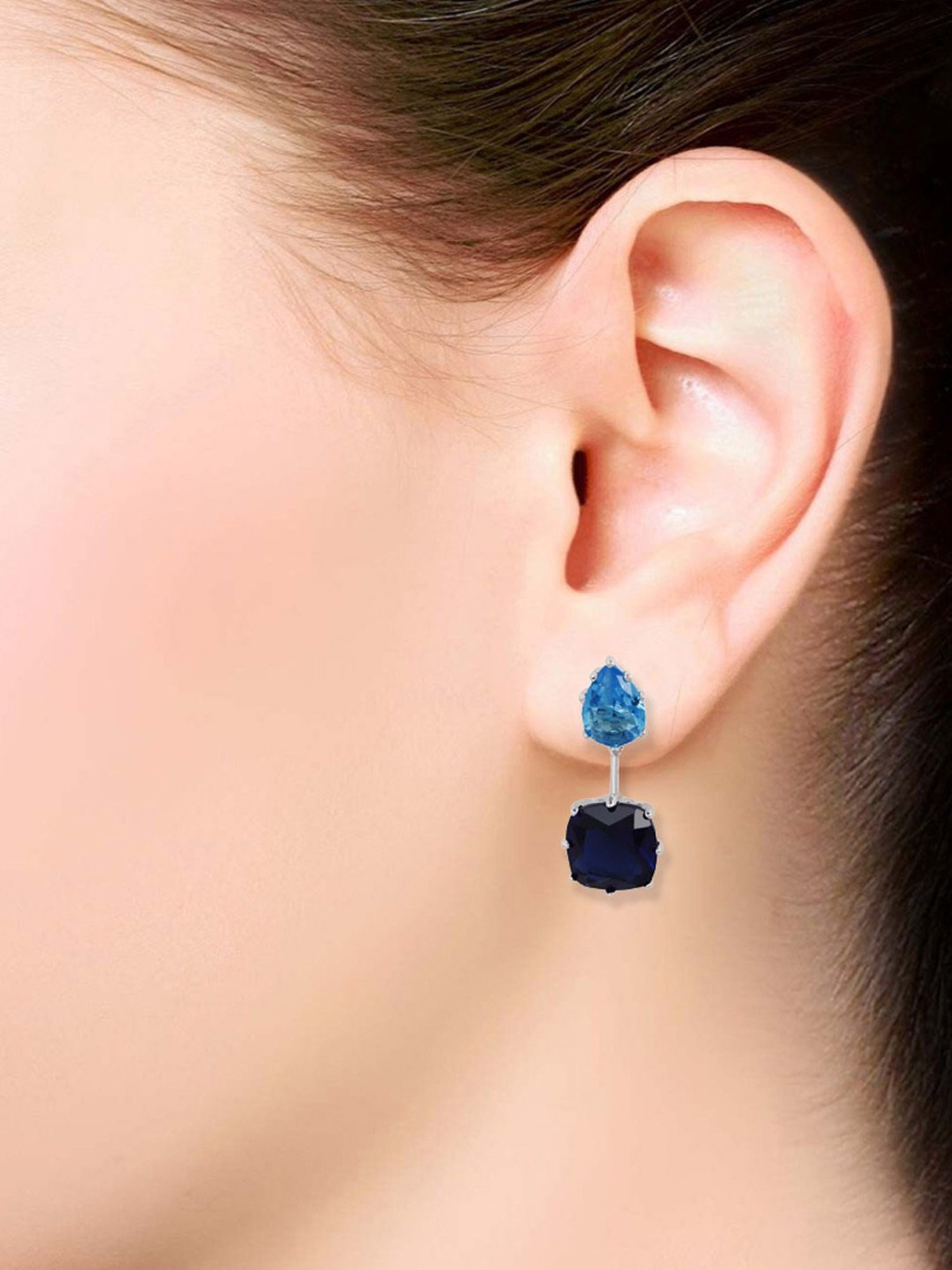 The Real Effect London 800 Silver Earrings for Women