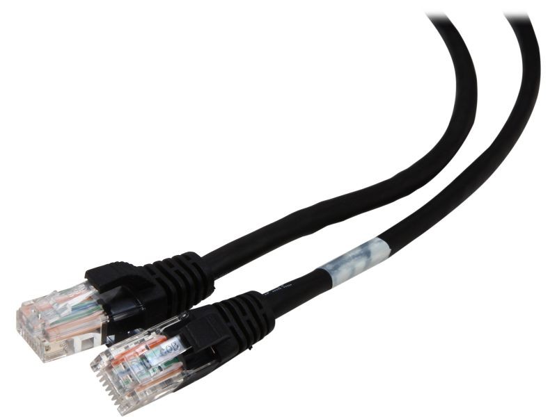 Cat 6 Ethernet Cable 50 ft Black Long Internet Network Cable High Speed Flat LAN Cable RJ45 Cord for Gaming Switch Modem Router Coupler