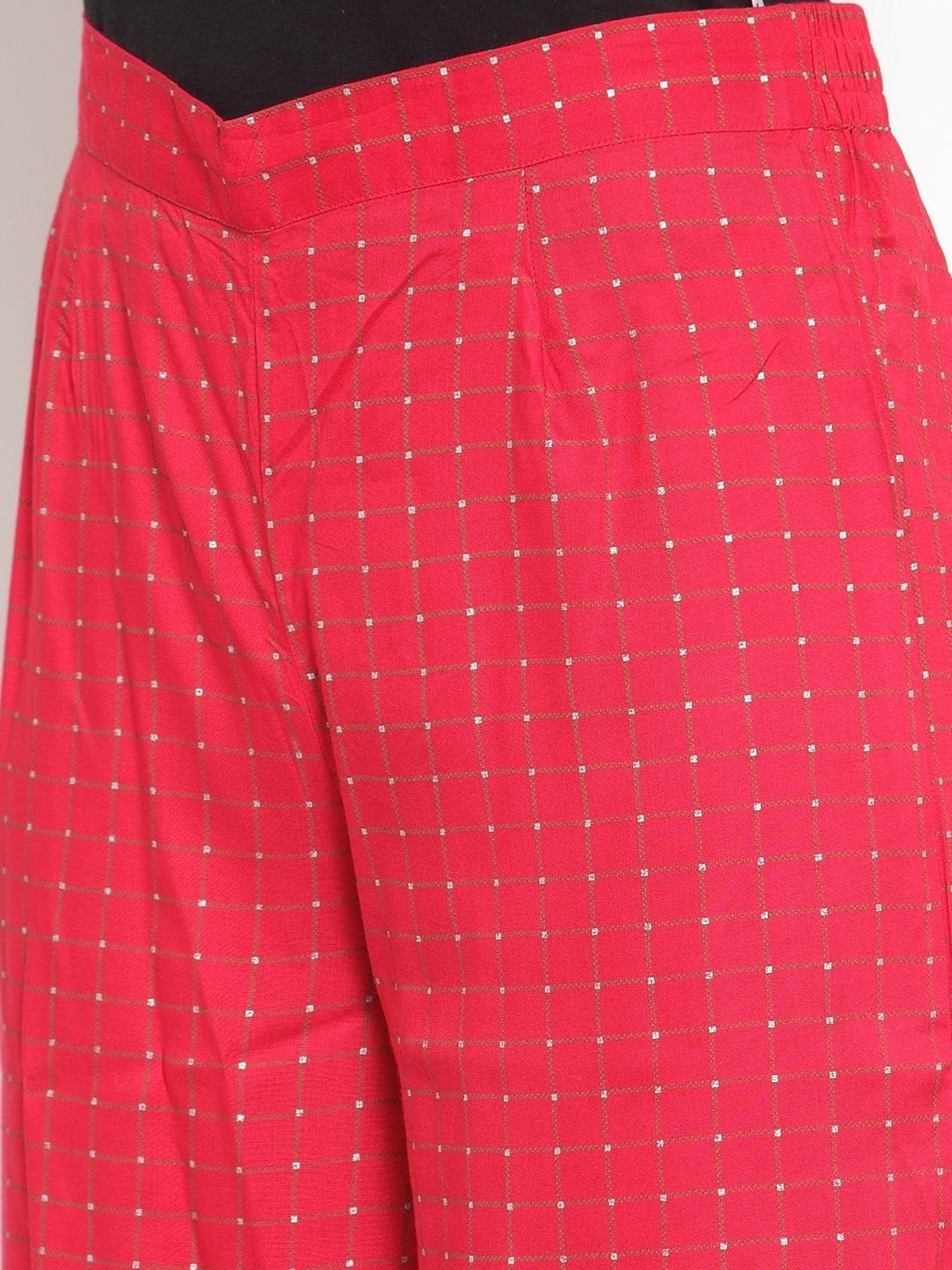 Indibelle Red Chequered Palazzos