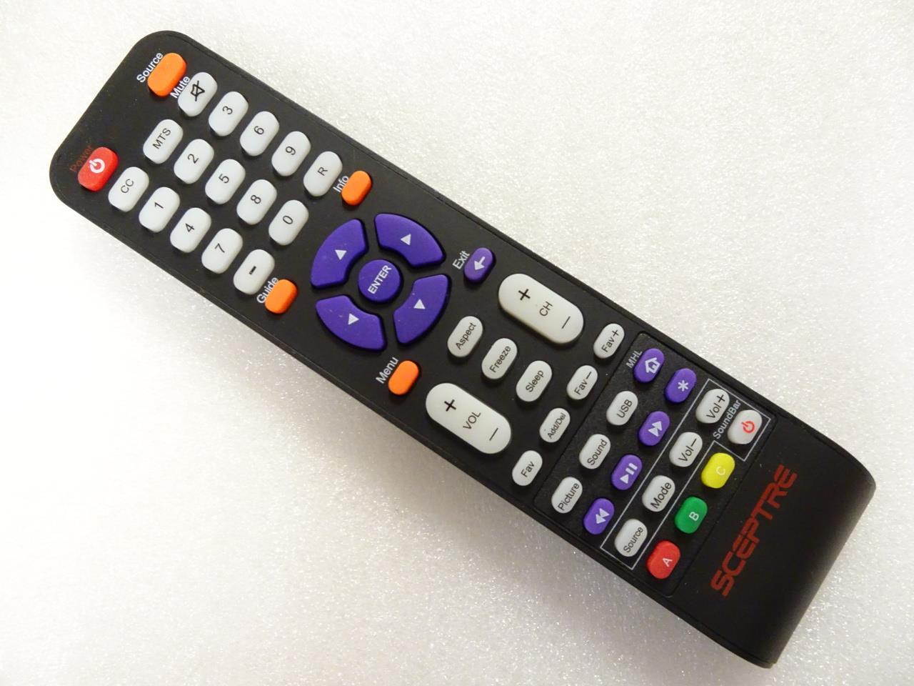 Sceptre 142021270009C Remote Control